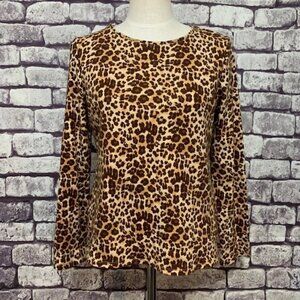 Charter Club Animal Print Top Size Large